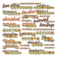49 & Market Nostalgic Memories Chipboard Words
