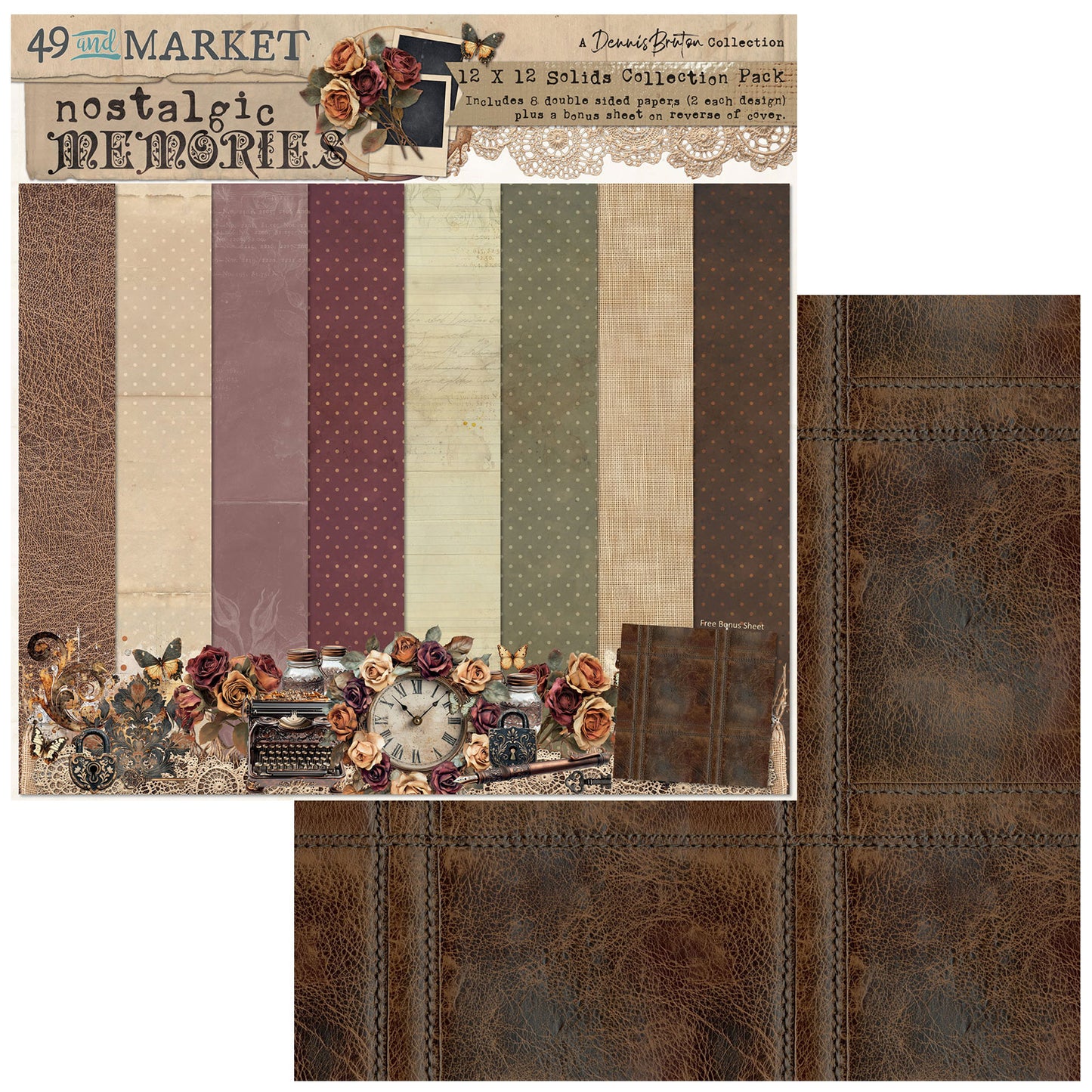 49 & Market Nostalgic Memories 12x12 Solids Collection Pack
