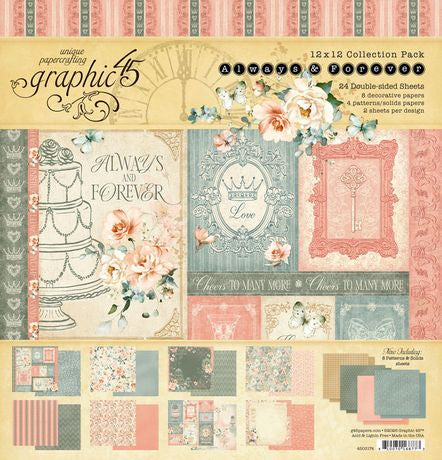 graphic45 ペーパー　バラ80枚以上 Graphic 45 Papers – Unique Papercrafting