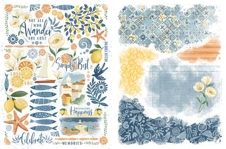 Graphic 45 Scenic Route Rub-On Transfer Set