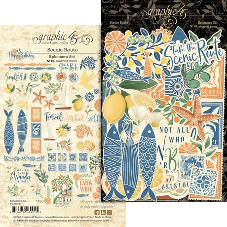 Graphic 45 Scenic Route Ephemera Assortment