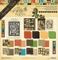 Graphic 45 Typography - Keepsake Kit (with Exclusive Metal Die Set)