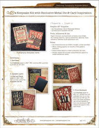 Graphic 45 Typography - Keepsake Kit (with Exclusive Metal Die Set)
