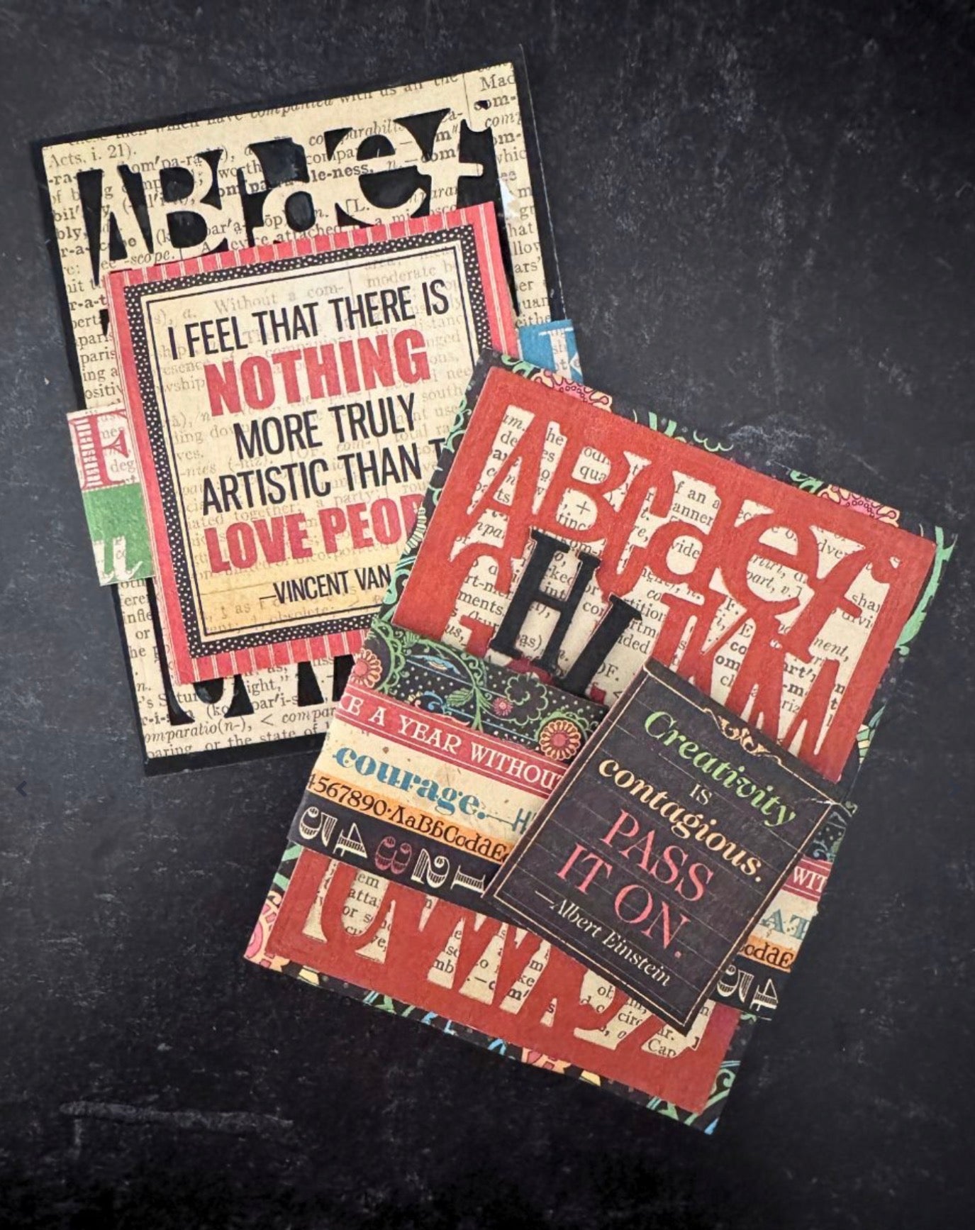 Graphic 45 Typography - Keepsake Kit (with Exclusive Metal Die Set)