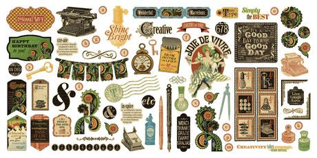 Graphic 45 Typography - Keepsake Kit (with Exclusive Metal Die Set)