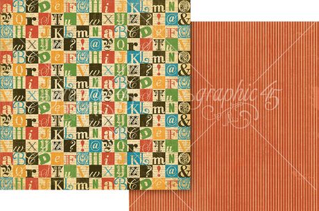 Graphic 45 Typography - Keepsake Kit (with Exclusive Metal Die Set)