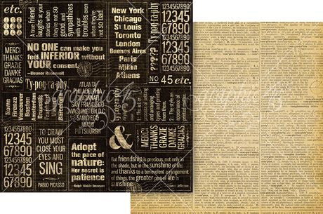 Graphic 45 Typography - Keepsake Kit (with Exclusive Metal Die Set)