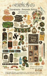 Graphic 45 Typography - Keepsake Kit (with Exclusive Metal Die Set)