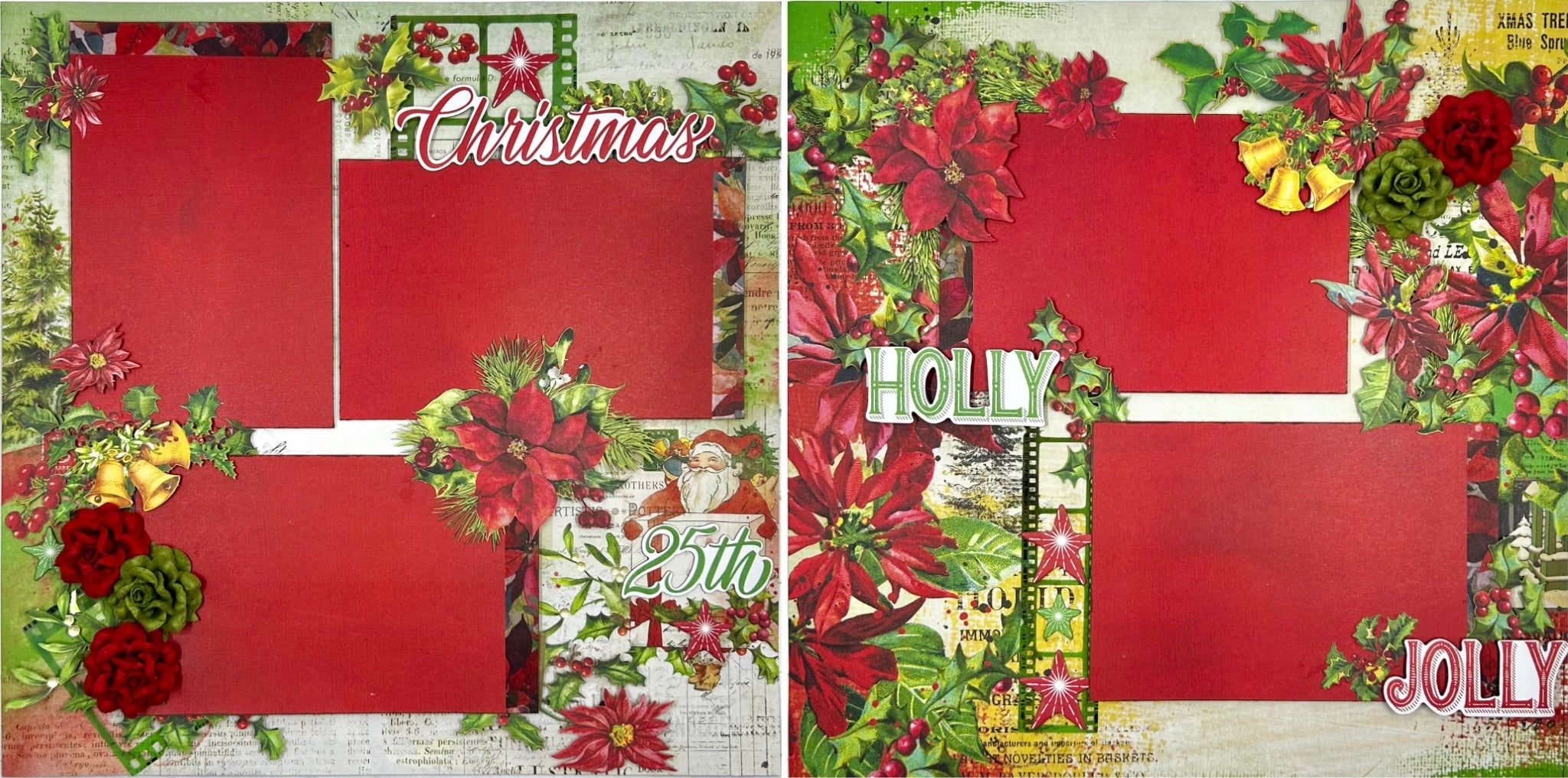 Christmas Riefs Layout Photogenic Christmas 2-Page Layout (Virtual Class 80)