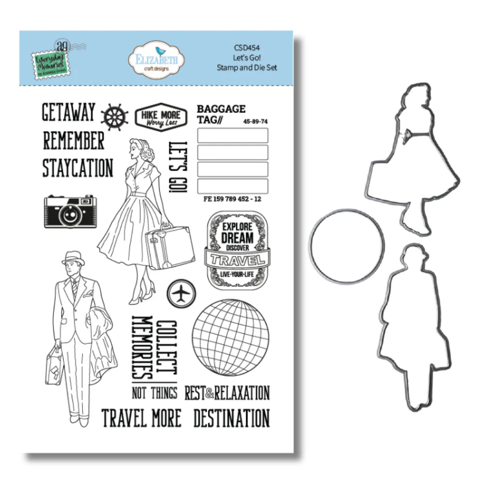 Elizabeth Craft Designs Let’s Go! Stamp & Die Set