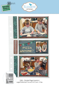 Elizabeth Craft Designs Pocket Page Inserts 4 Metal Die Set