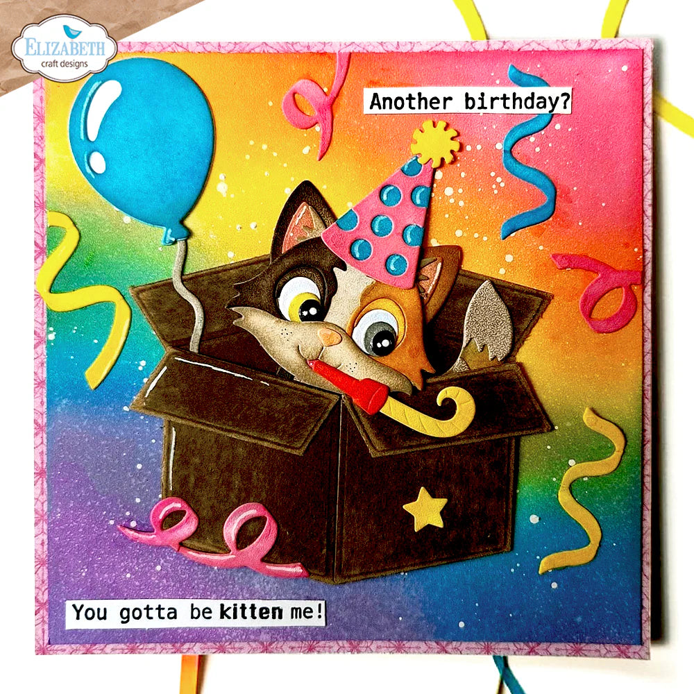 Elizabeth Craft Designs Cat Sentiments Stamp Set