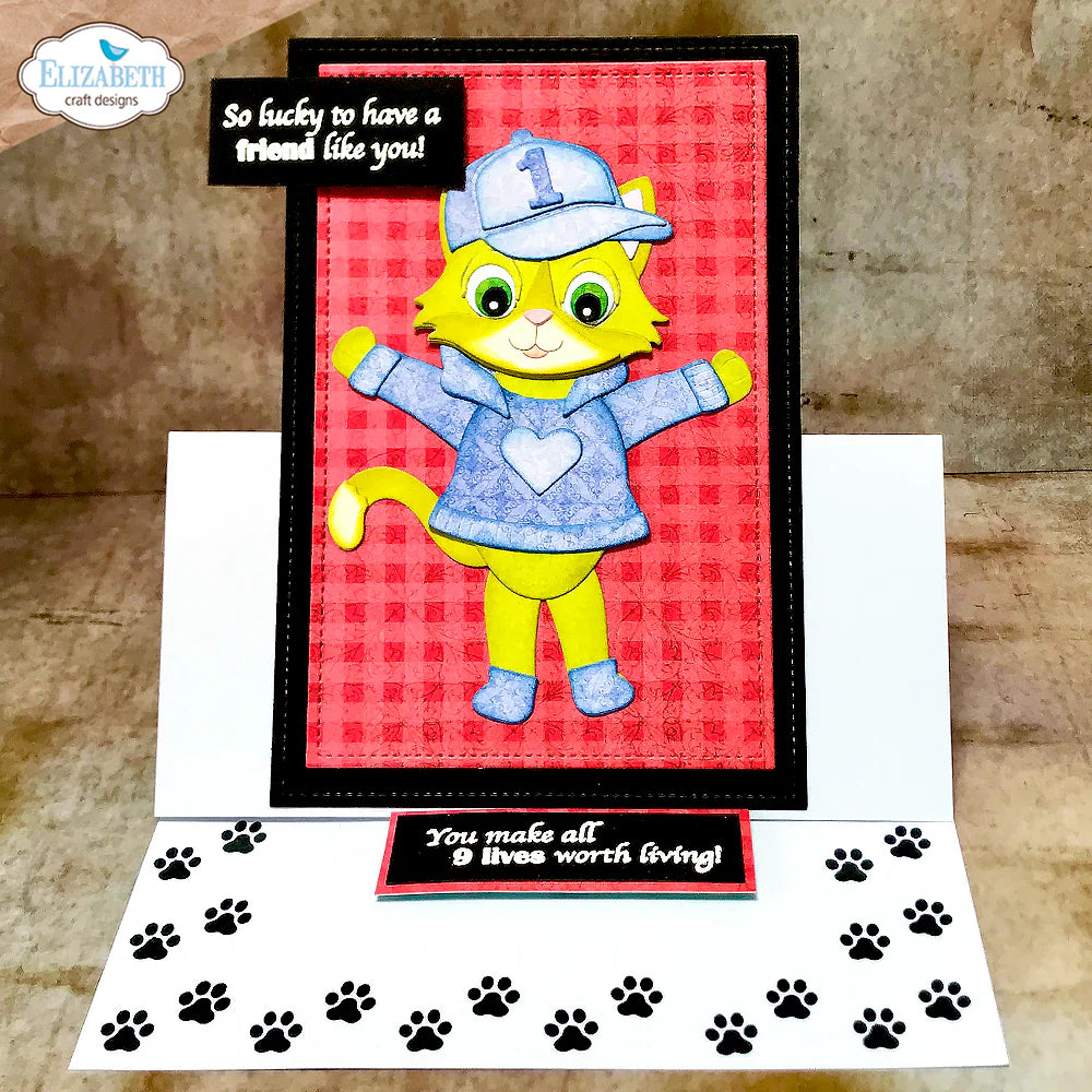 Elizabeth Craft Designs Cat Sentiments Stamp Set