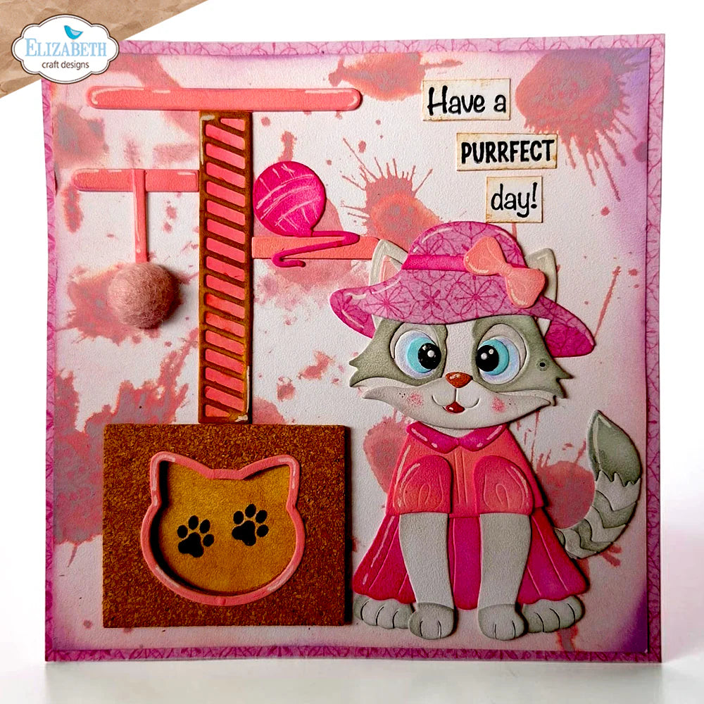 Elizabeth Craft Designs Cat Scratching Post Metal Die Set