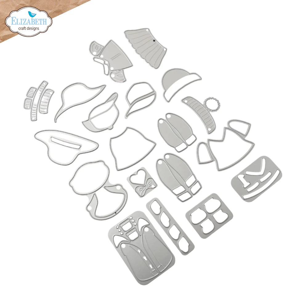 Elizabeth Craft Designs Cat Clothing Accessories Metal Die Set