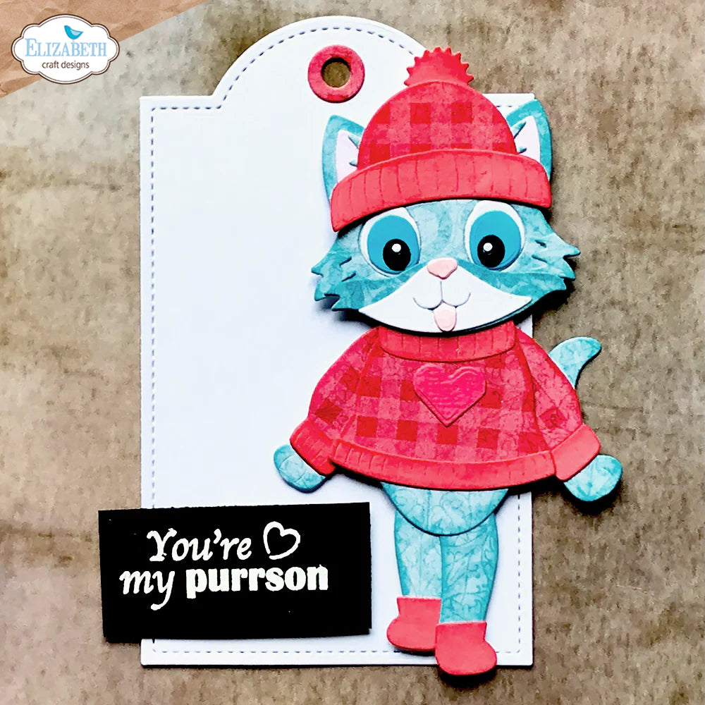 Elizabeth Craft Designs Cat Clothing Accessories Metal Die Set