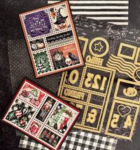Graphic 45 Postage Stamp Collage & Numbers Die Set
