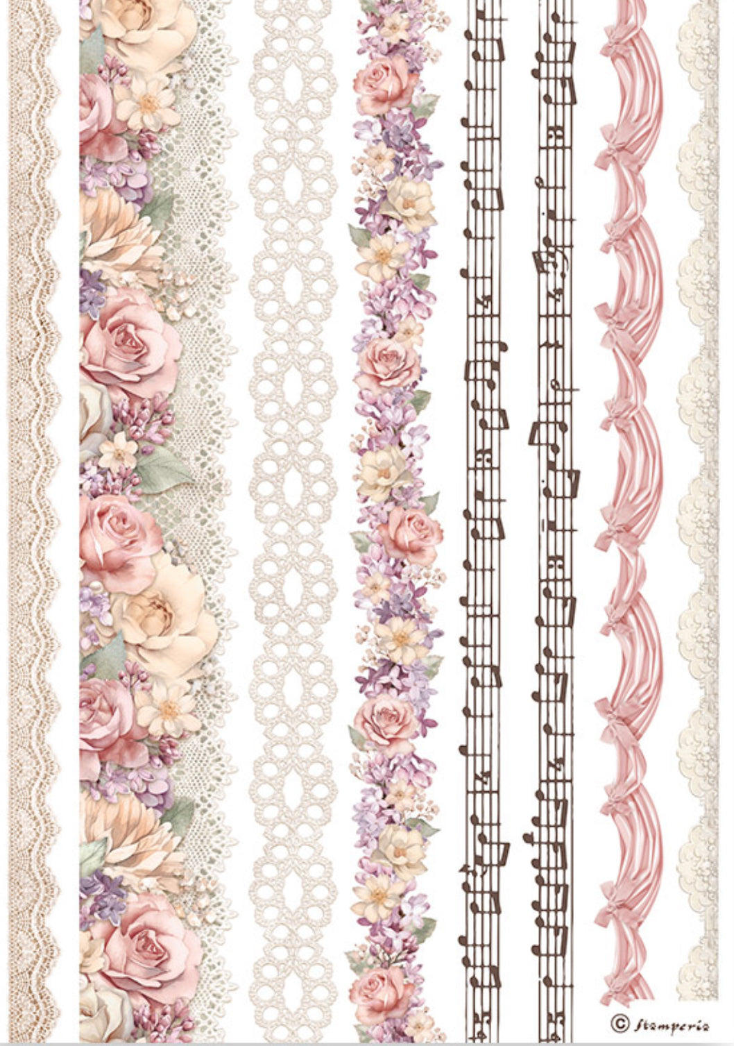 Stamperia Romance Forever Washi Pad (8 Sheets)