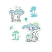 Sizzix Framelit Die Set w/Stamps - Painted Pencil Mushrooms by 49 & Market