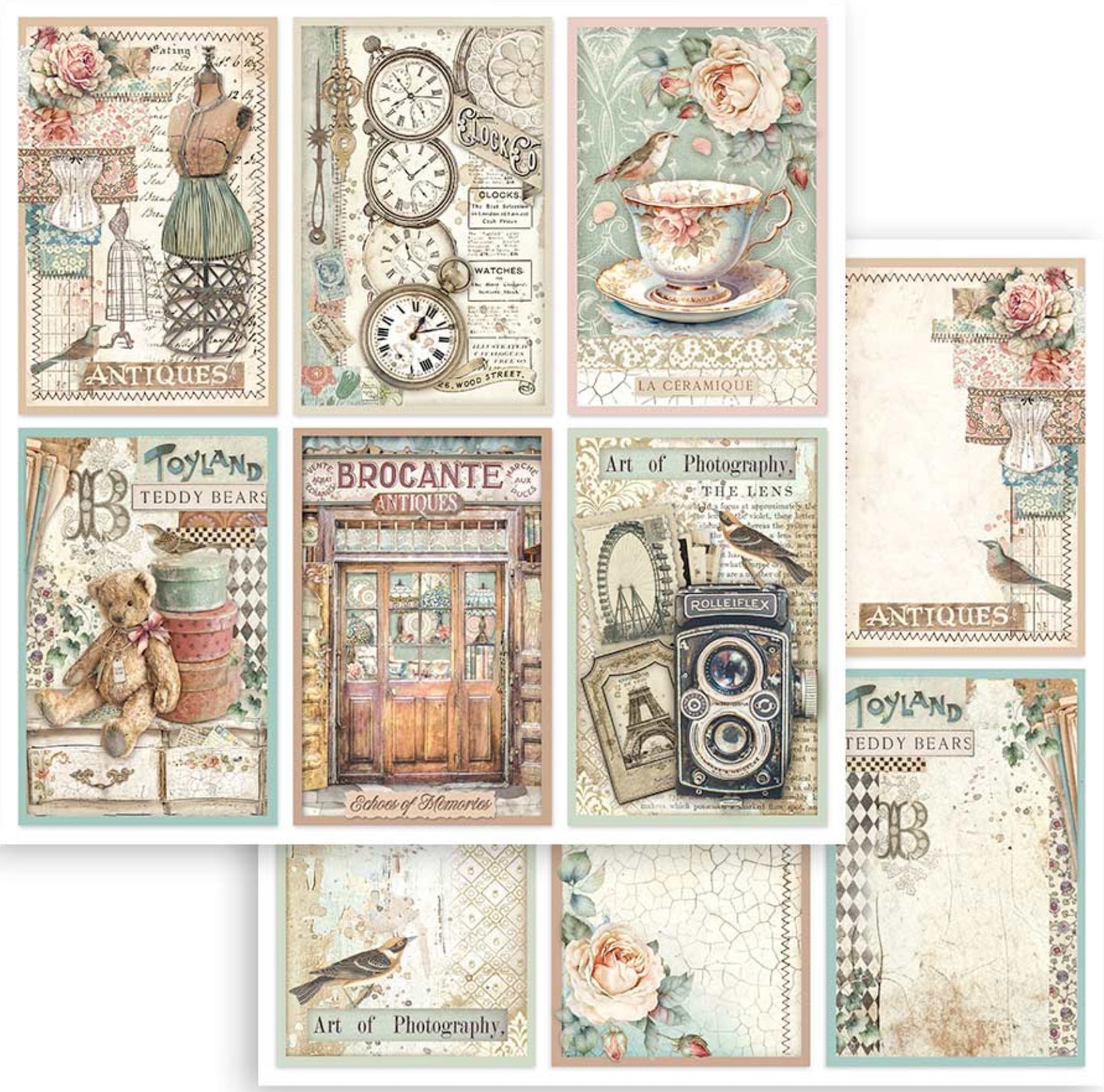 Stamperia Brocante Antiques 8” x 8” Paper Pad