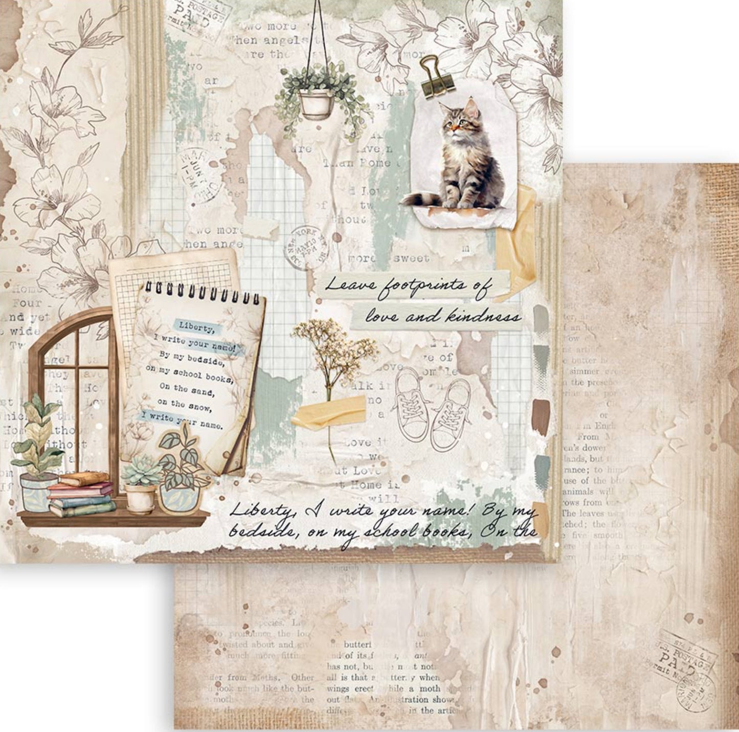 Stamperia Secret Diary 12” x 12” Paper Pad