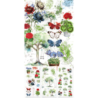 49 & Market Summer Porch Botanical 6 x 12 Rub-On Transfer Set