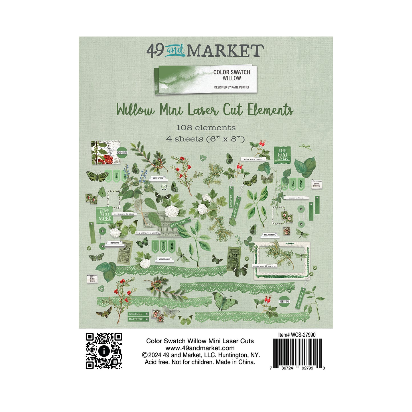 49 & Market Color Swatch Willow Mini Laser Cut Elements