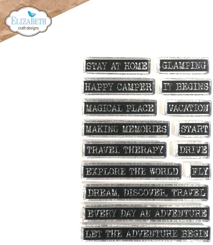 Elizabeth Craft Designs Travel Phrases Stamp Set