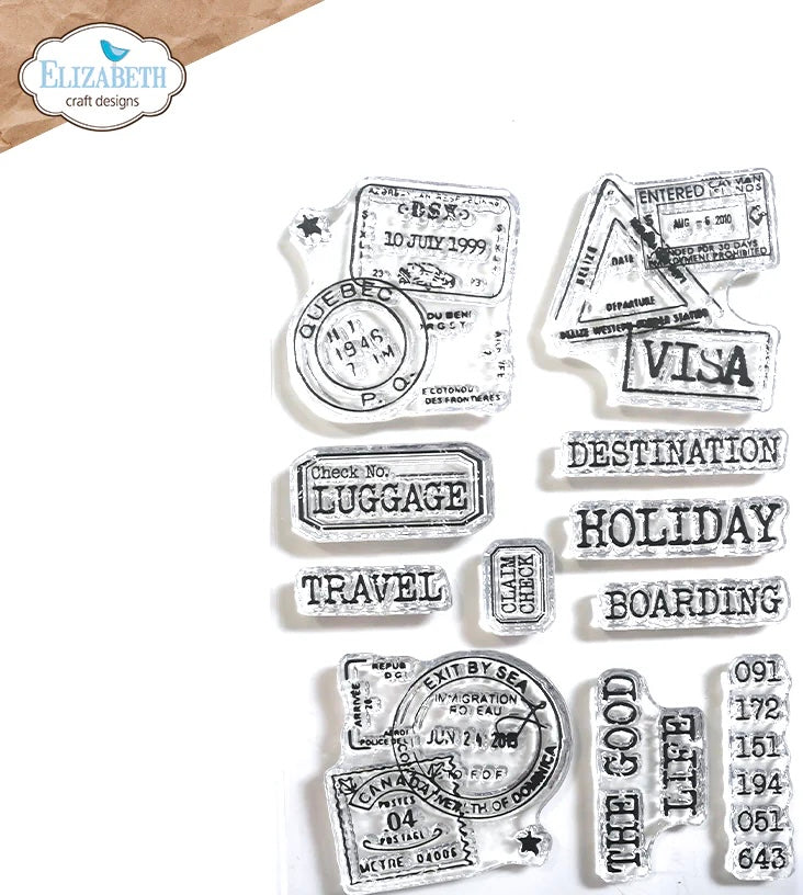 Elizabeth Craft Designs Passport Stamp Set