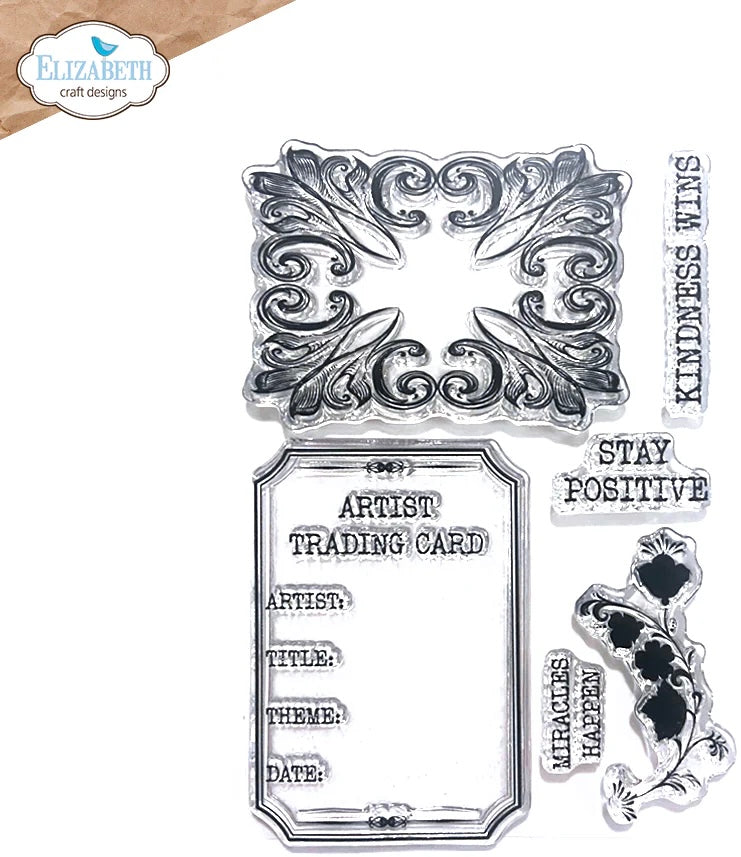 Elizabeth Craft Designs Classic ATC Stamp Set