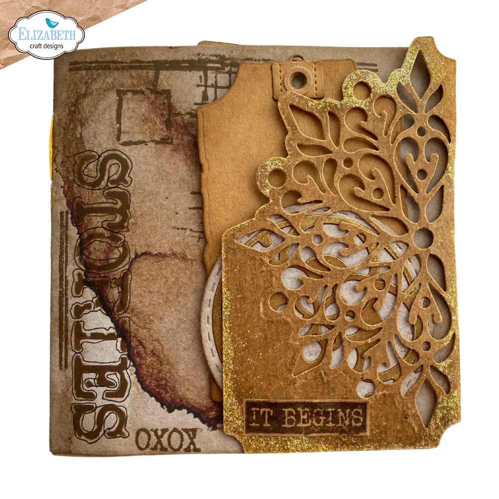 Elizabeth Craft Designs Art Journal Romance Die Set