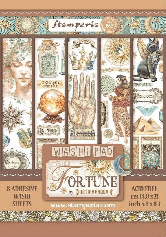 Stamperia Fortune Washi Pad (8 Sheets)