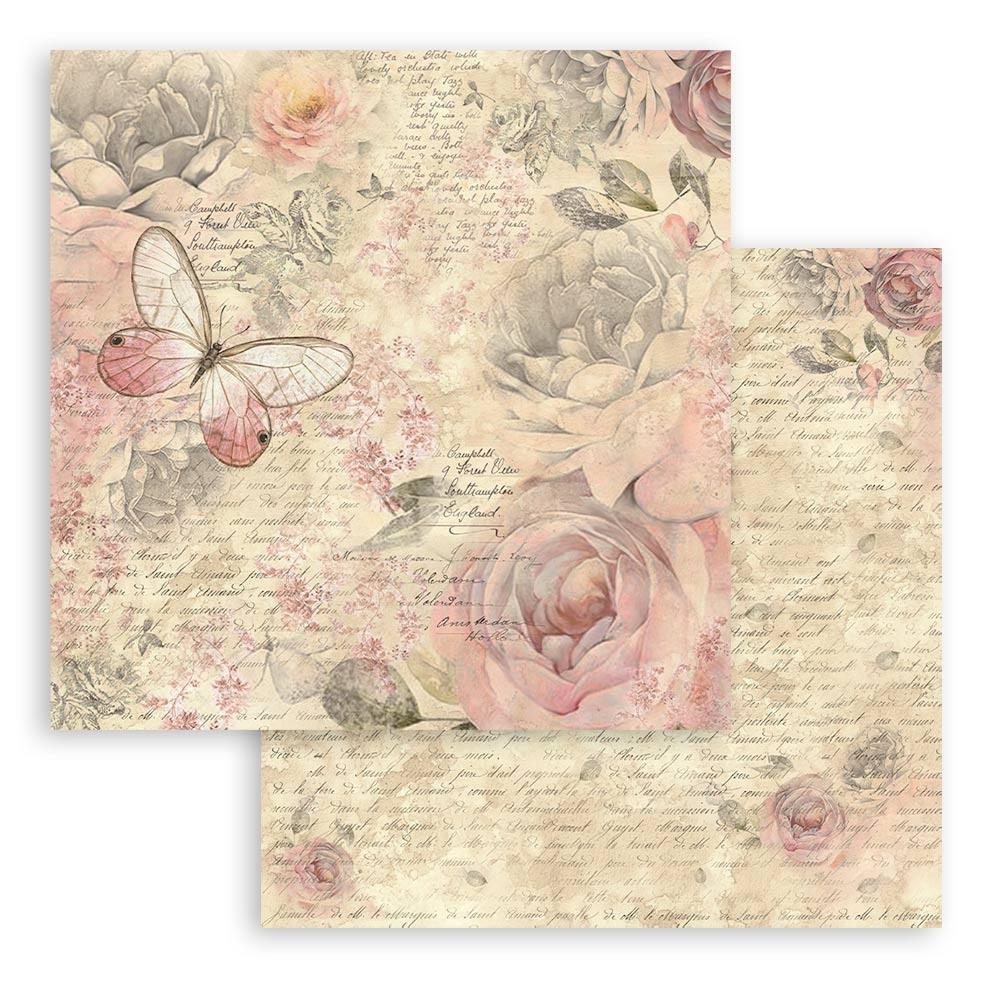 Stamperia Shabby Rose 12” x 12” Paper Pad