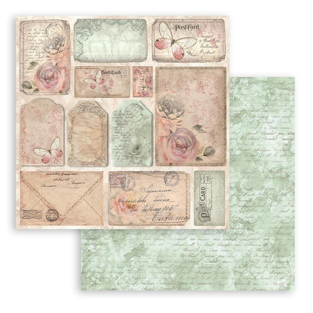 Stamperia Shabby Rose 8” x 8” Paper Pad