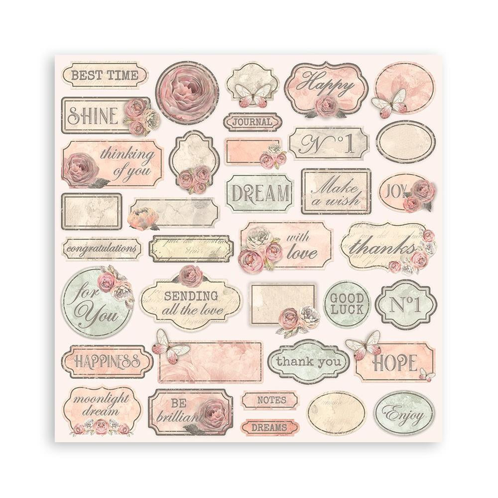 Stamperia Shabby Rose 8” x 8” Paper Pad