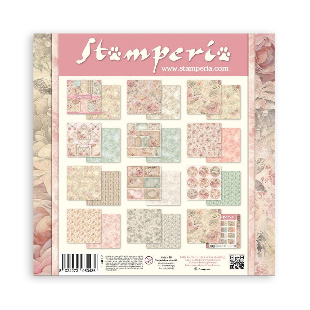 Stamperia Shabby Rose 12” x 12” Paper Pad