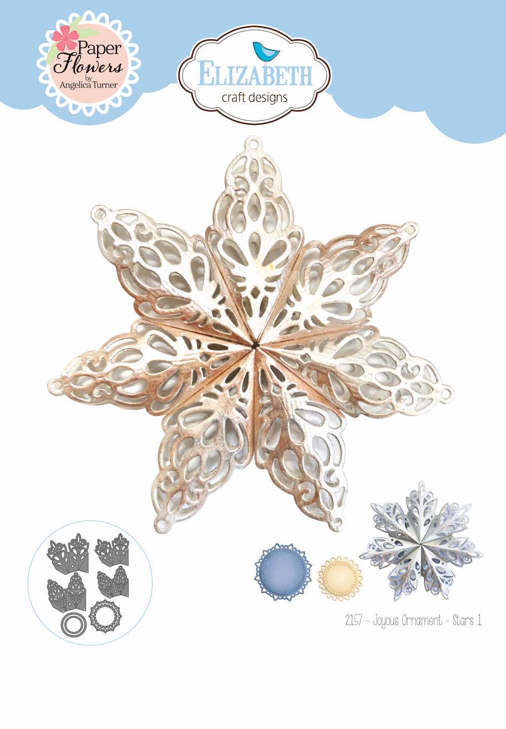 Elizabeth Craft Designs Joyous Ornament - Stars 1 Metal Die Set