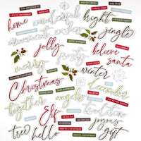 49 & Market Evergreen Season Chipboard Words