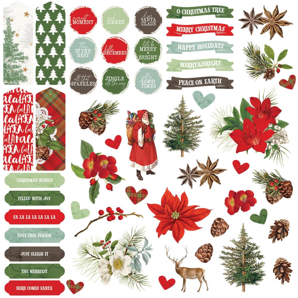 49 & Market Evergreen Season Chipboard Set