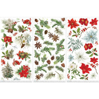 49 & Market Evergreen Season Botanical 6 x 12 Rub-On Transfer Set