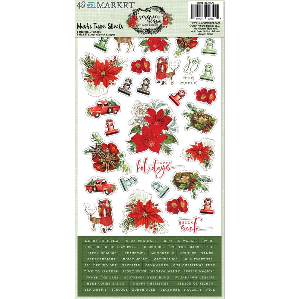 49 & Market Evergreen Season Washi Tape Sheets