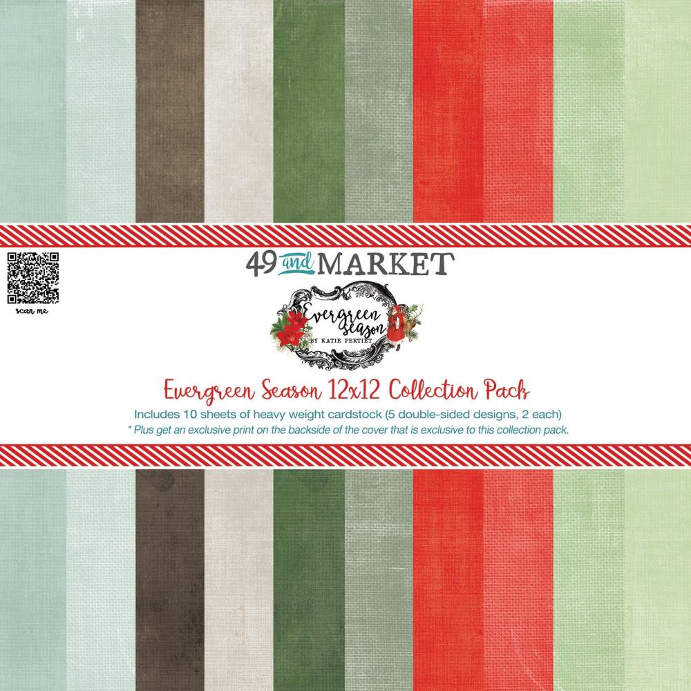 49 & Market Evergreen Season 12x12 Solids Collection Pack