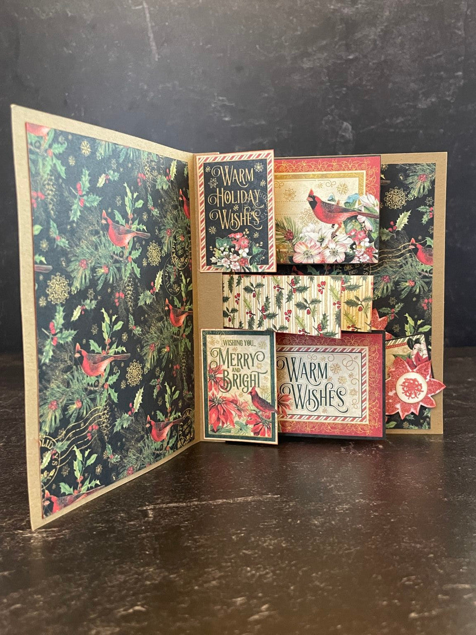 Graphic 45 Warm Wishes Framed Card and Accordion Card Set Monthly Project (Volume 11/2022)