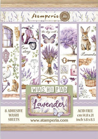 Stamperia Romantic Collection - Lavender Washi Pad (8 Sheets)