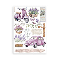 Stamperia Romantic Collection - Lavender Washi Pad (8 Sheets)