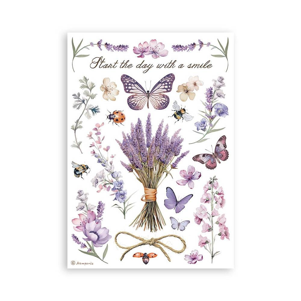 Stamperia Romantic Collection - Lavender Washi Pad (8 Sheets)