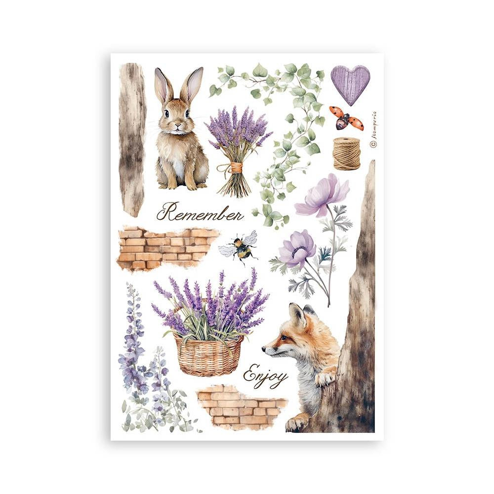 Stamperia Romantic Collection - Lavender Washi Pad (8 Sheets)