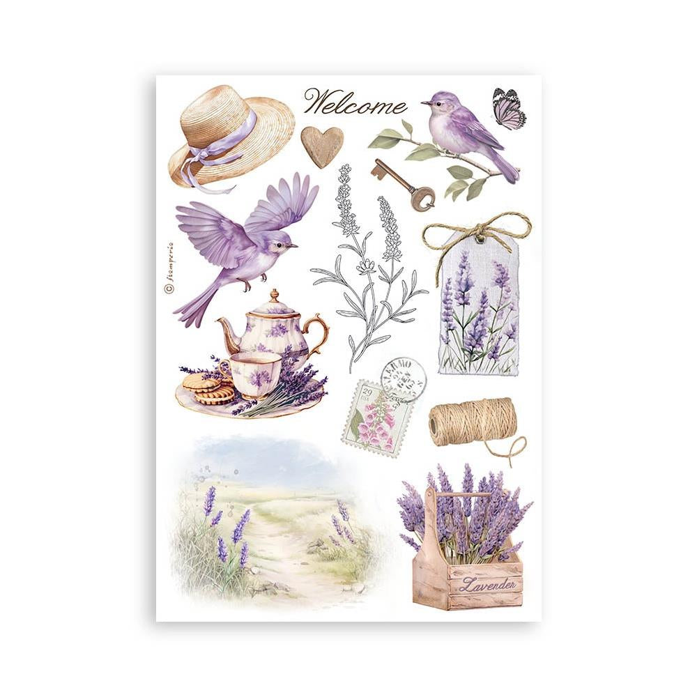 Stamperia Romantic Collection - Lavender Washi Pad (8 Sheets)