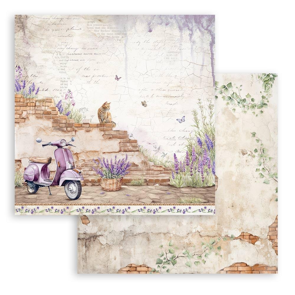 Stamperia Romantic Collection - Lavender 8” x 8” Paper Pad