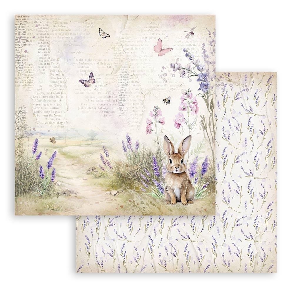 Stamperia Romantic Collection - Lavender 8” x 8” Paper Pad